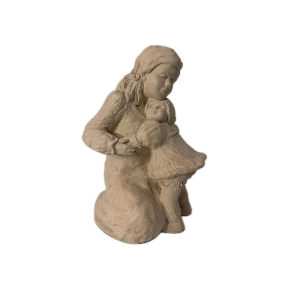 Dee Crowley Vtg Austin Sculpture from "Bright Eyes" Mother & Daughter Embracing